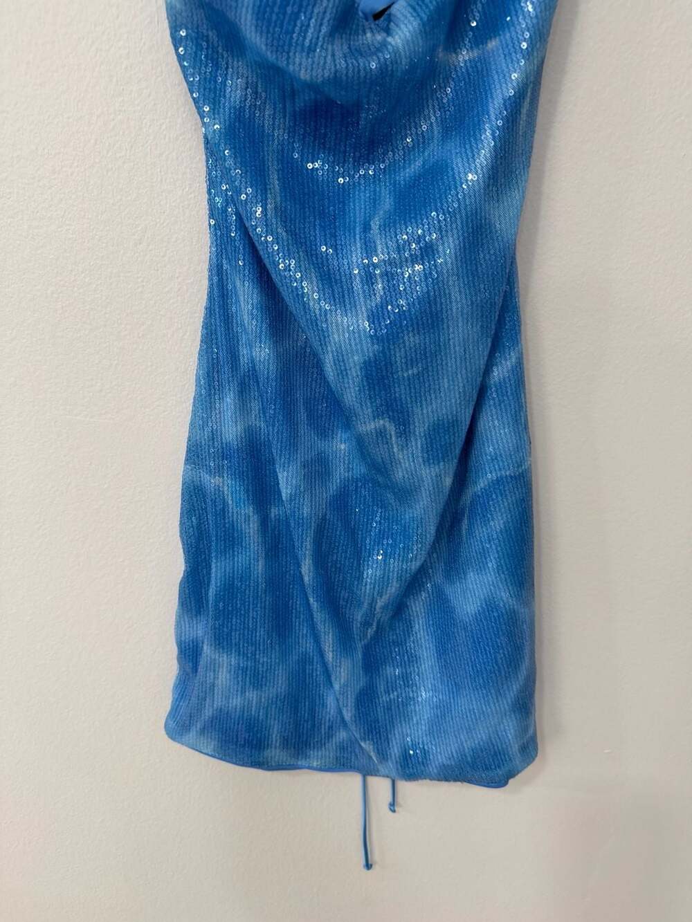Bershka Sequin Water Print Multi-Strap Backless Mini Dress - Picture 5 of 6